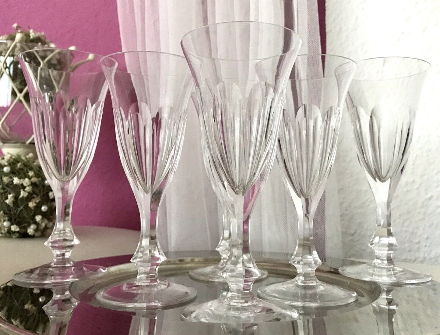 Vintage EDEL 6 Sektflöten Champagnerflöten Gläser Kristallglas Bleikristall WOW
