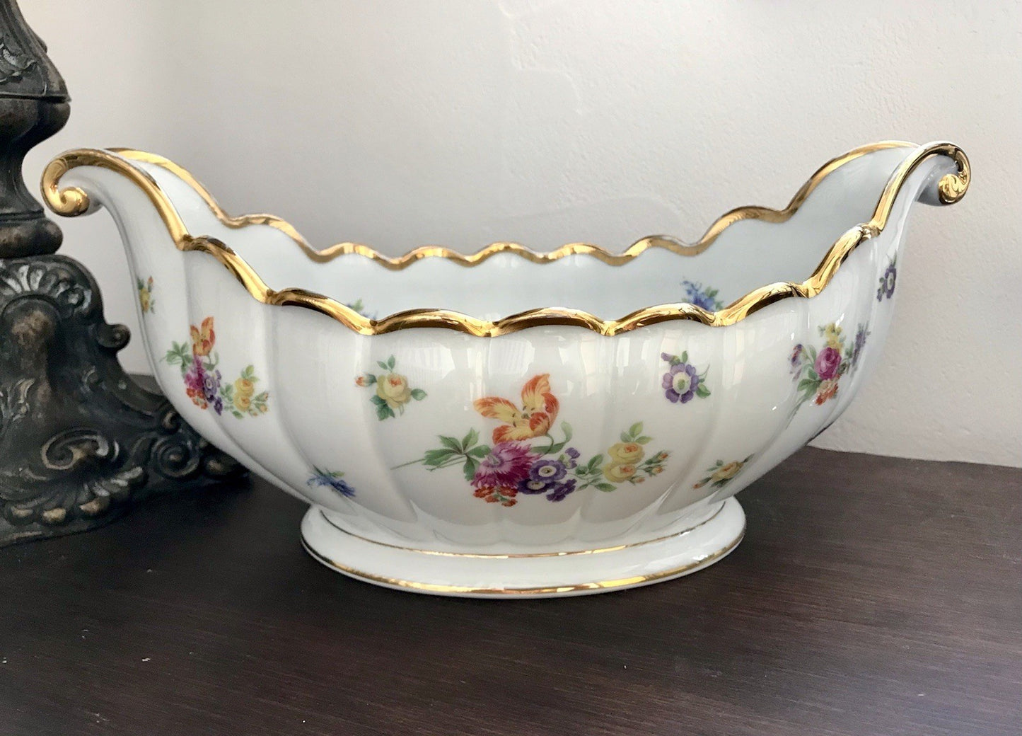 Antik Art Déco Edel Porzellan Zierschale Schale Jardiniere Prunkschale Thomas