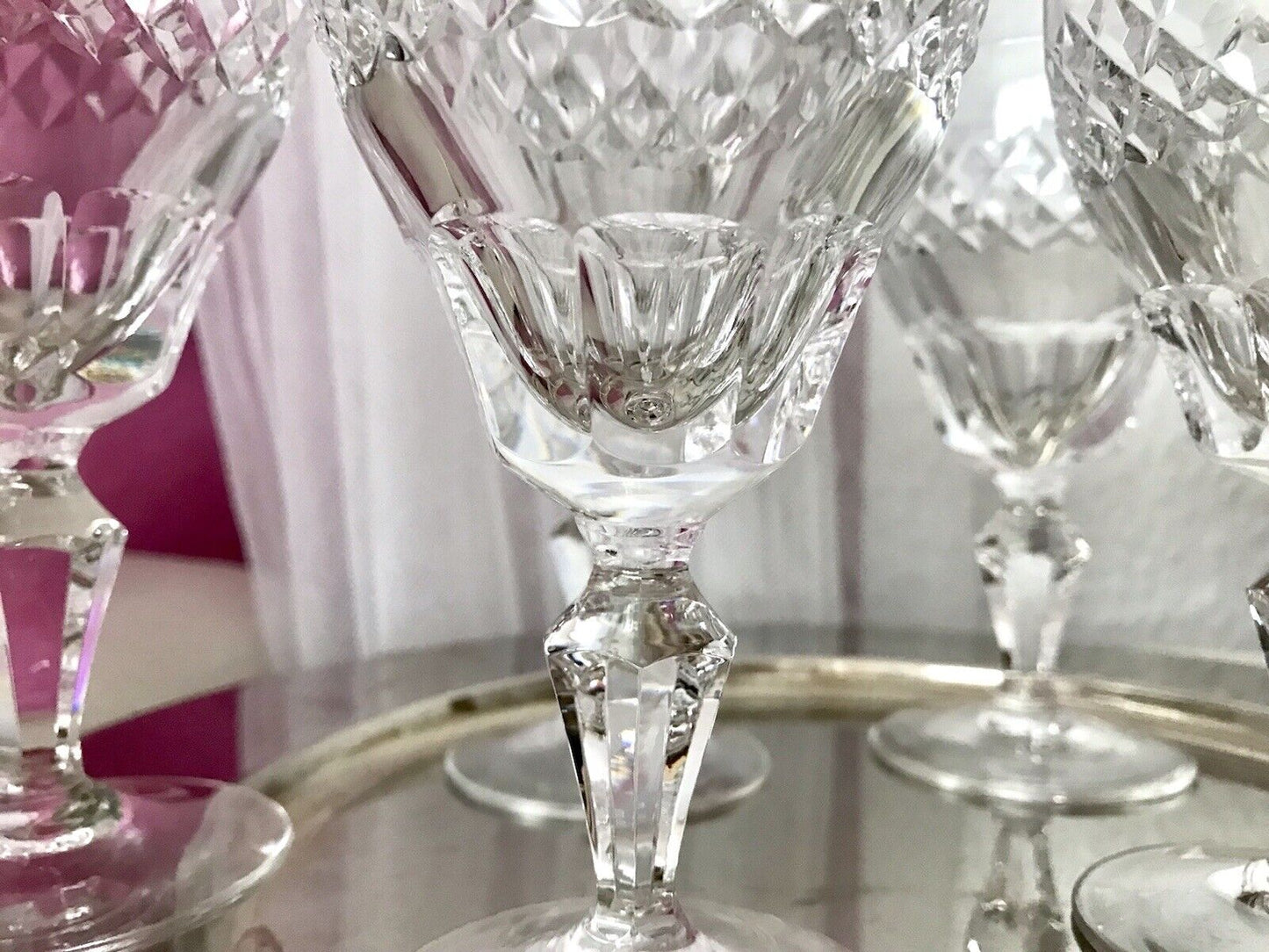 Vintage SEHR EDEL 6x Weingläser Gläser Kristallglas So schön!