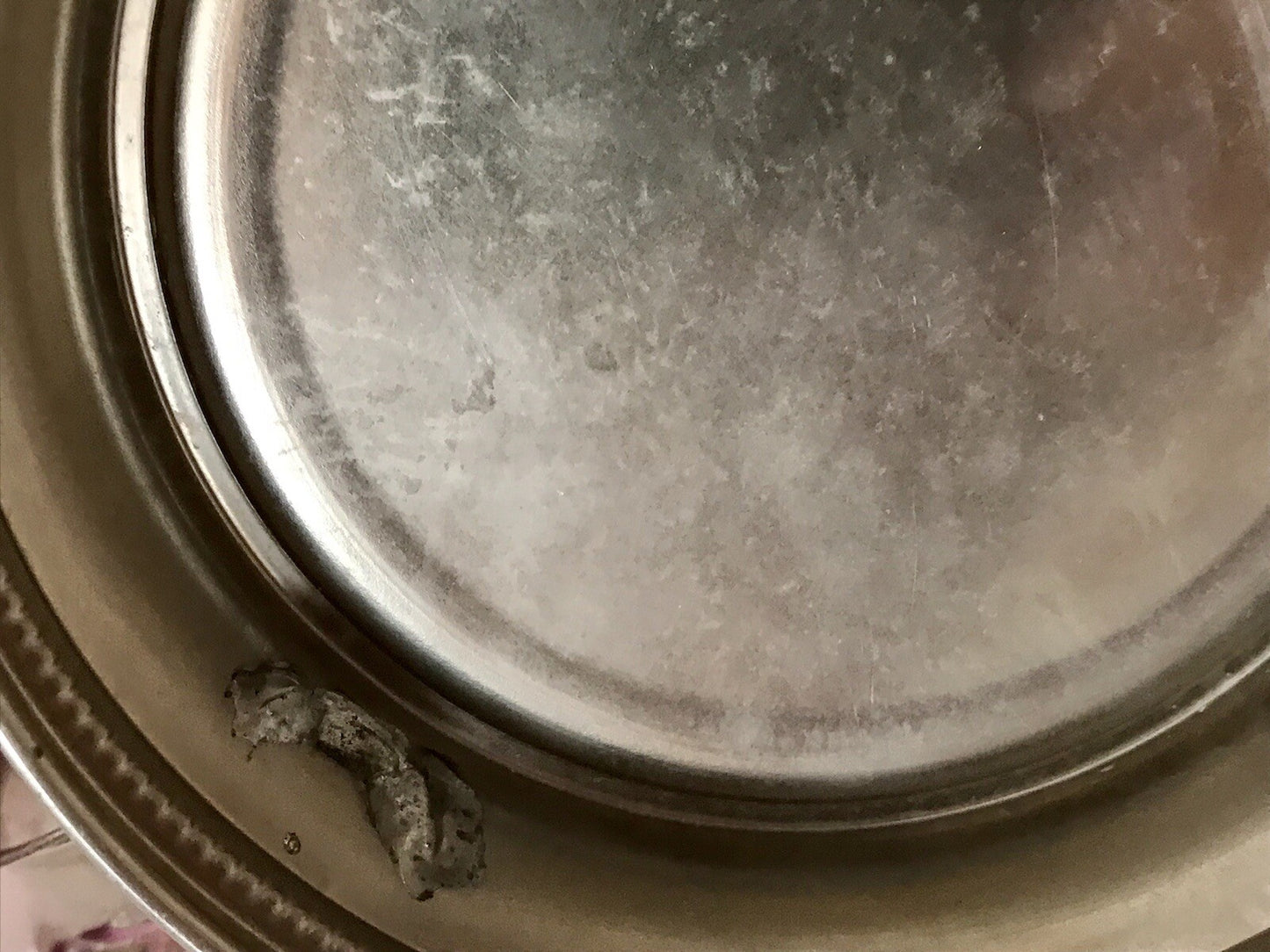 Antik Art Déco Schale Tafelaufsatz Pressglas Metallmontur Korb