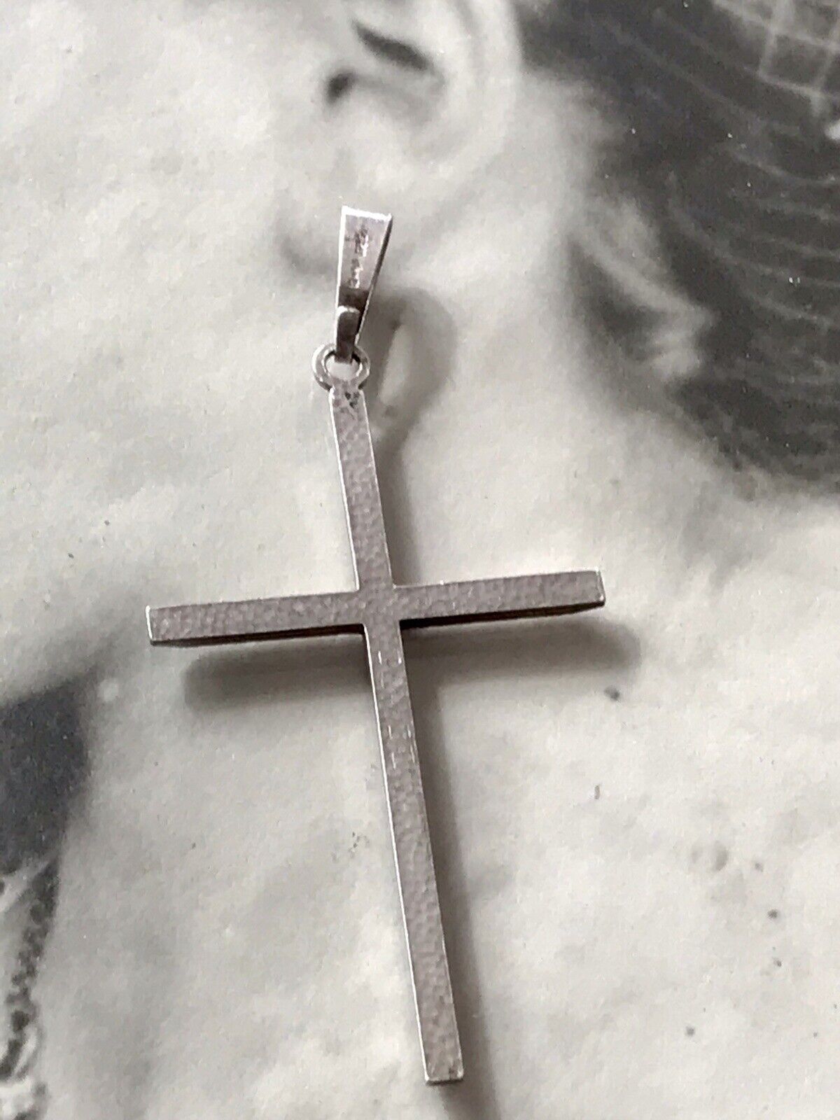 alt schöne Form 925 Silber Kreuz Anhänger Kettenanhänger