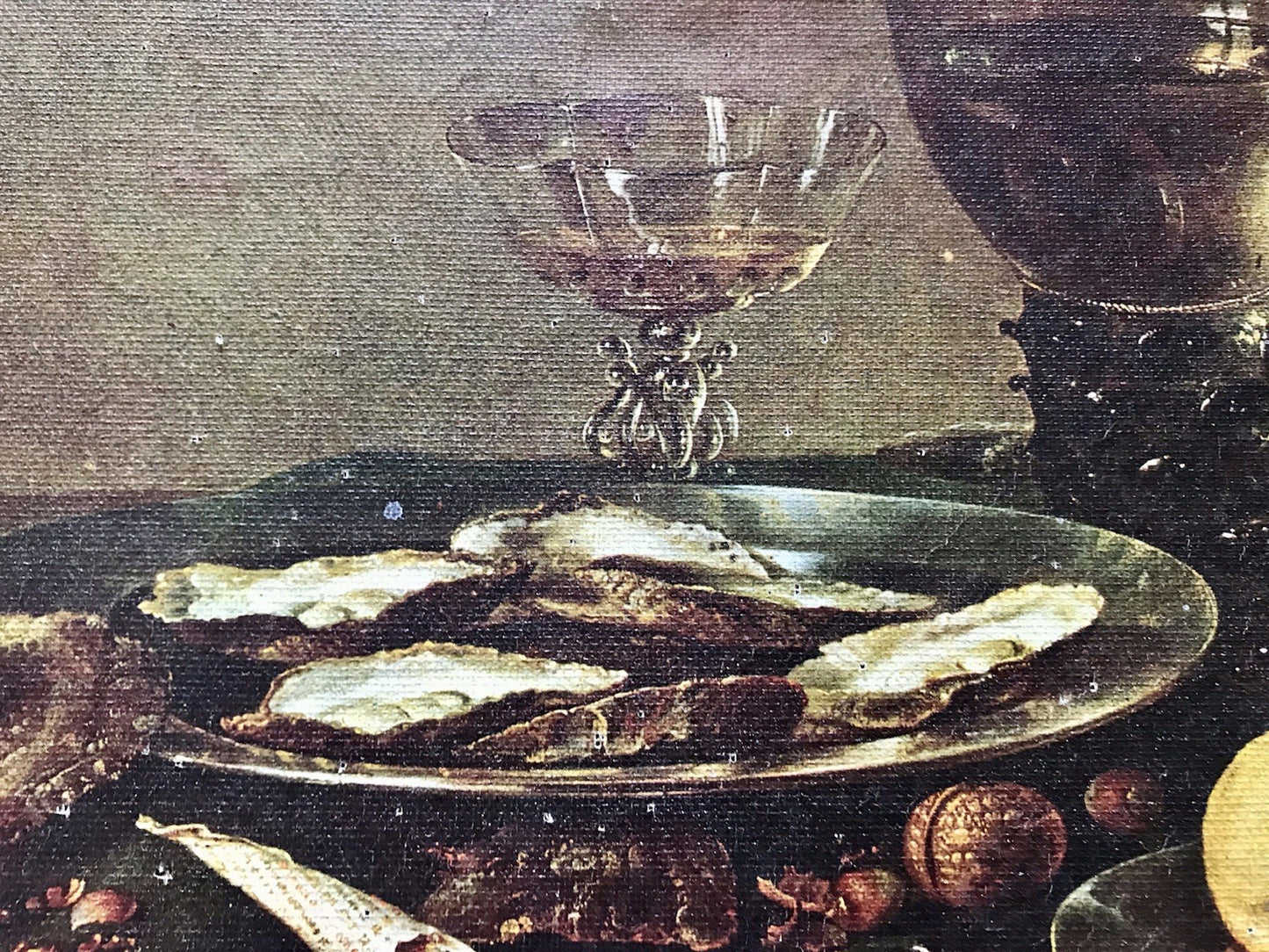 Replik Gemälde Willem Klaesz Heda Stilleben mit Austern Kunst Rahmen Leinwand