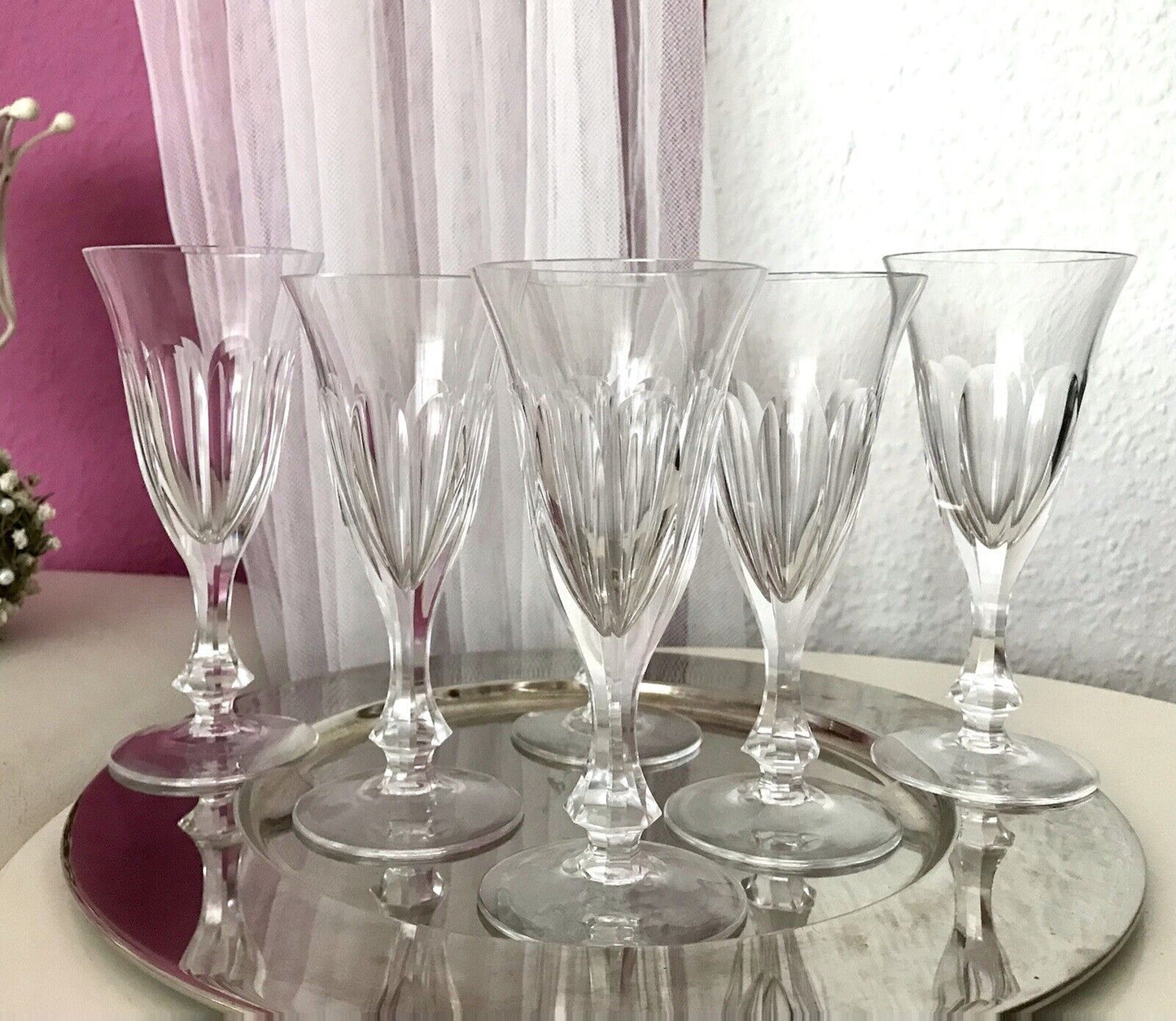 Vintage EDEL 6 Sektflöten Champagnerflöten Gläser Kristallglas Bleikristall WOW