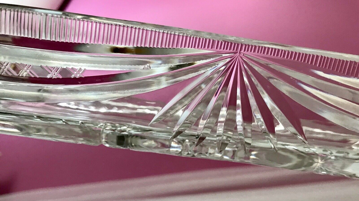 Antik Bleikristall Schale Glasschale Kristallglas Glas Schliff EDEL Groß