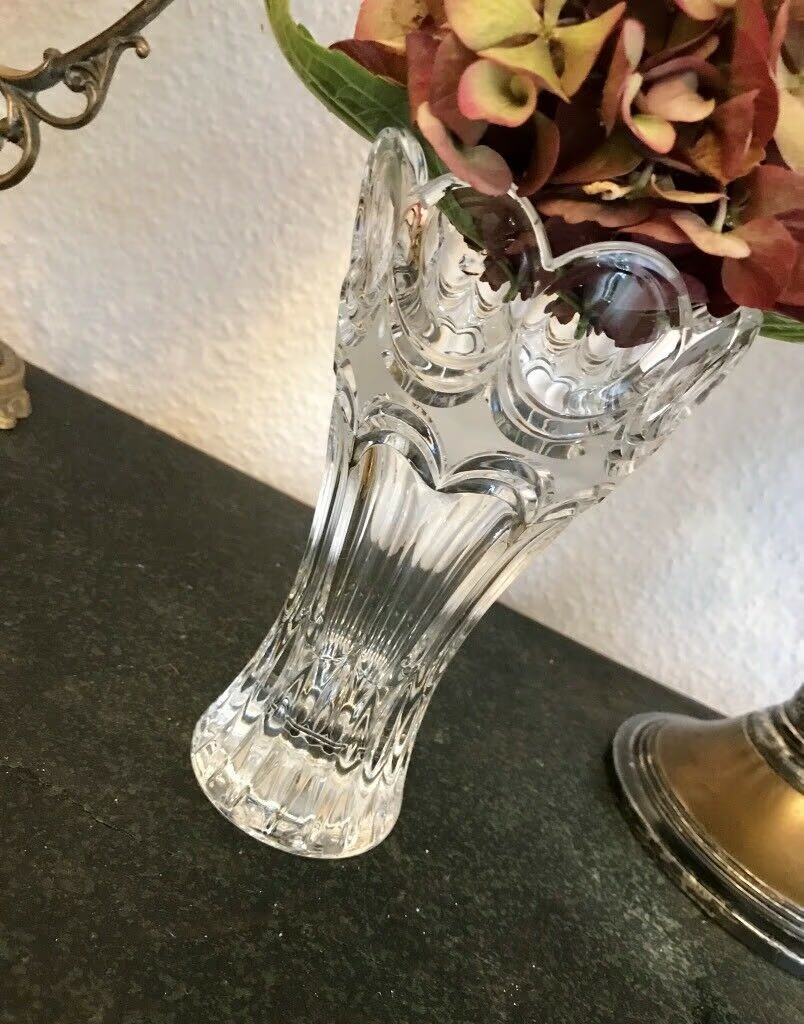 Edel alt Pokalvase Vase Kristallvase Bleikristall Glasvase