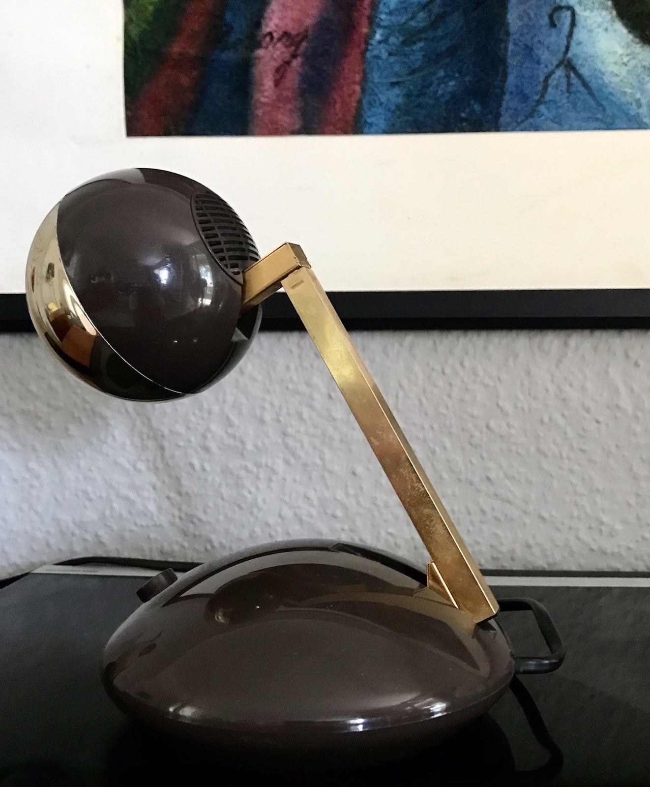 Vintage Space Age 60er 70er Tischleuchte Lampe Leuchte Eyeball veaun gold