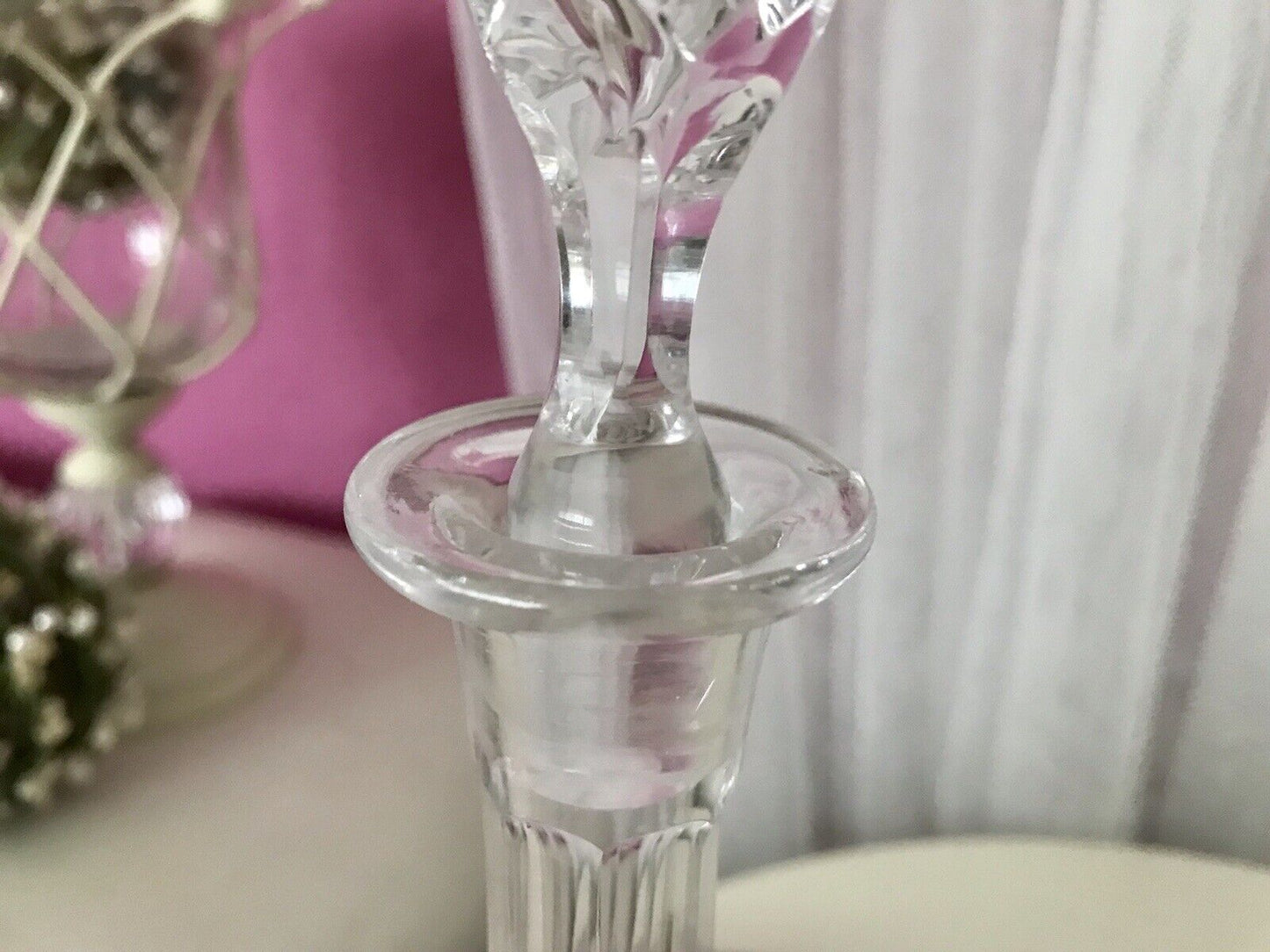 Antik Alt Karaffe Rumflasche Kristallglas Bleikristall geschliffen So SCHÖN