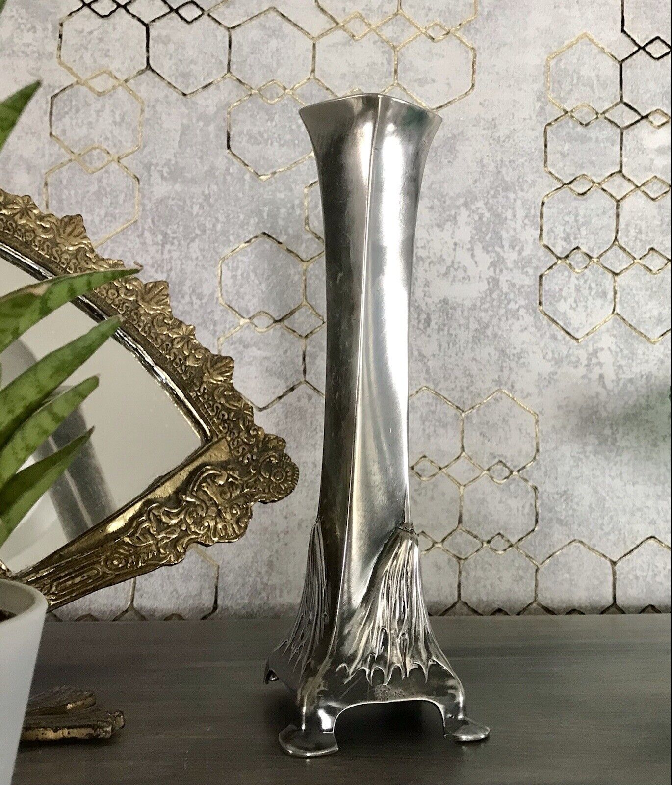 Antik Edel Jugendstil Argentor Wien Kerzenleuchter ? Vase? versilbert