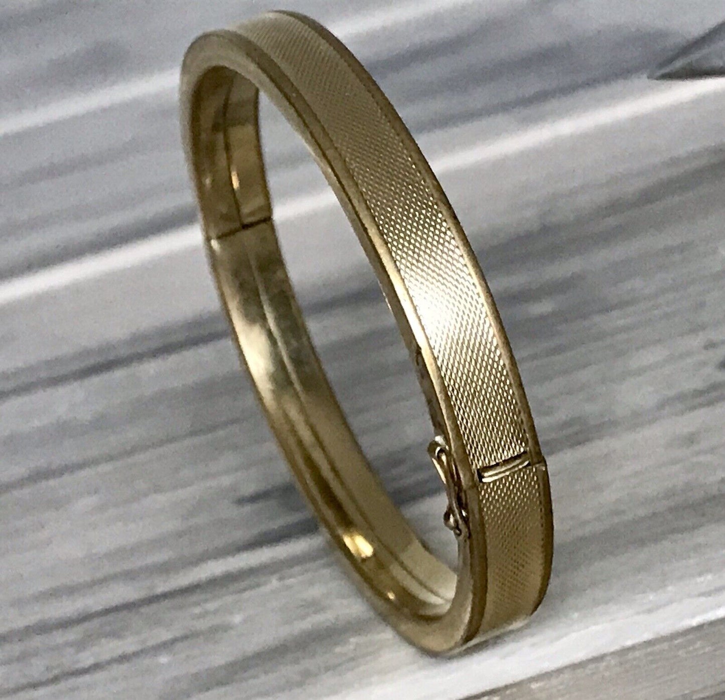 Antik Vintage SP Armband Armreif Klapp- Armspange Amerik. Doublè vergoldet gold