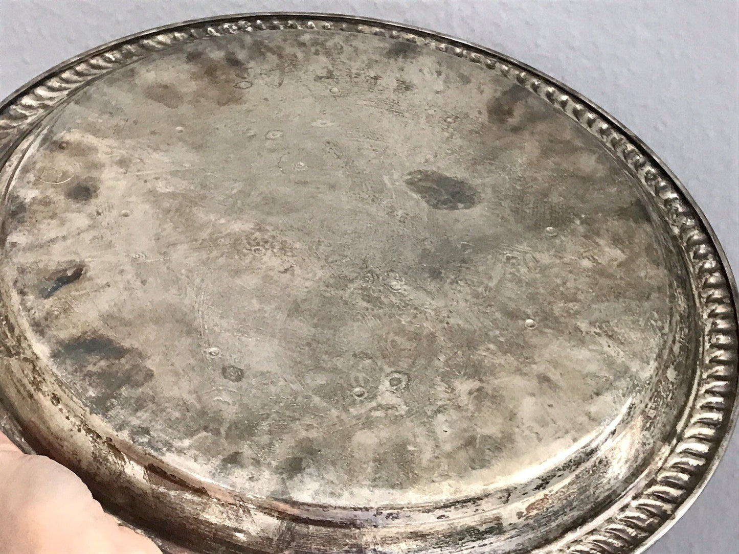 Vintage Tablett Teetablettt Serviertablett versilbert ziseliert Marokko