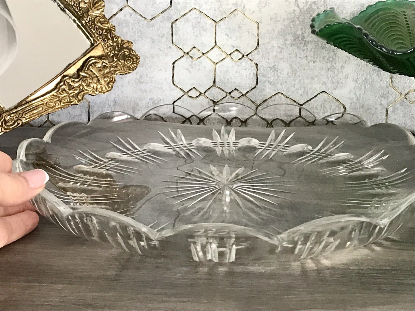 Antik Bleikristall Schale Glasschale Kristallglas Glas Schliff EDEL wundervoll!