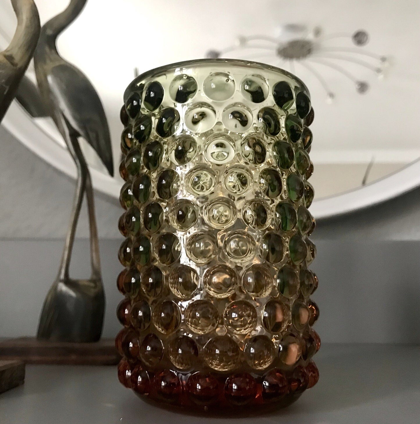 Vintage Designer Vase Glasvase Glas mundgeblasen WMF Erich Jachmann