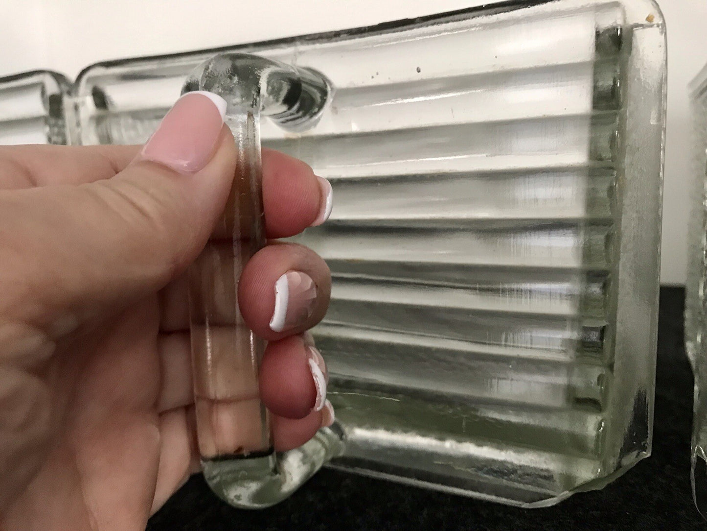 Antik 8 Art Déco Vintage Schütten Glas Pressglas Ponce Vorratsgefäße