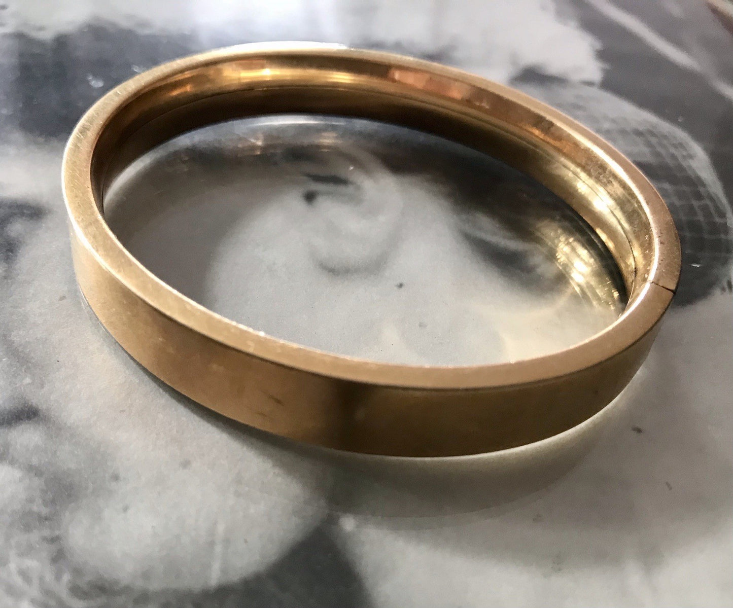 Antik Vintage Armband Armreif Klapp- Armspange Amerik. Doublè vergoldet gold