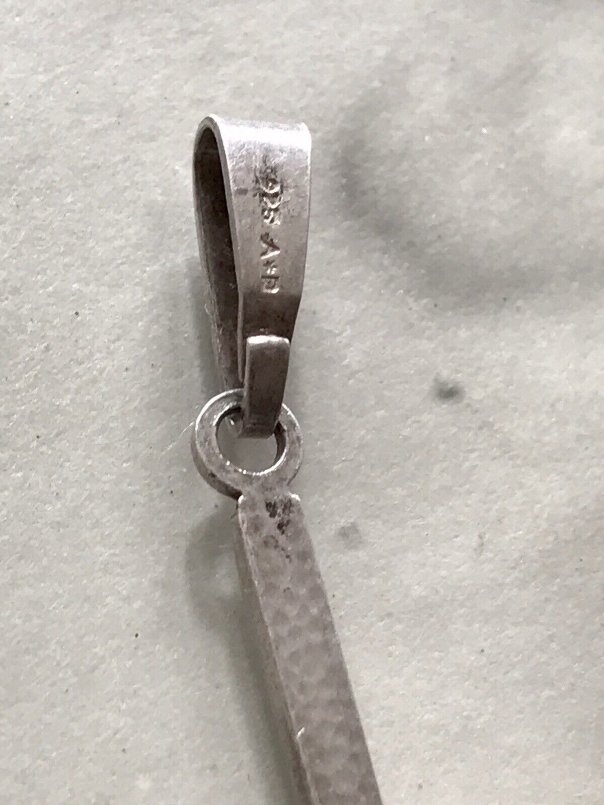 alt schöne Form 925 Silber Kreuz Anhänger Kettenanhänger