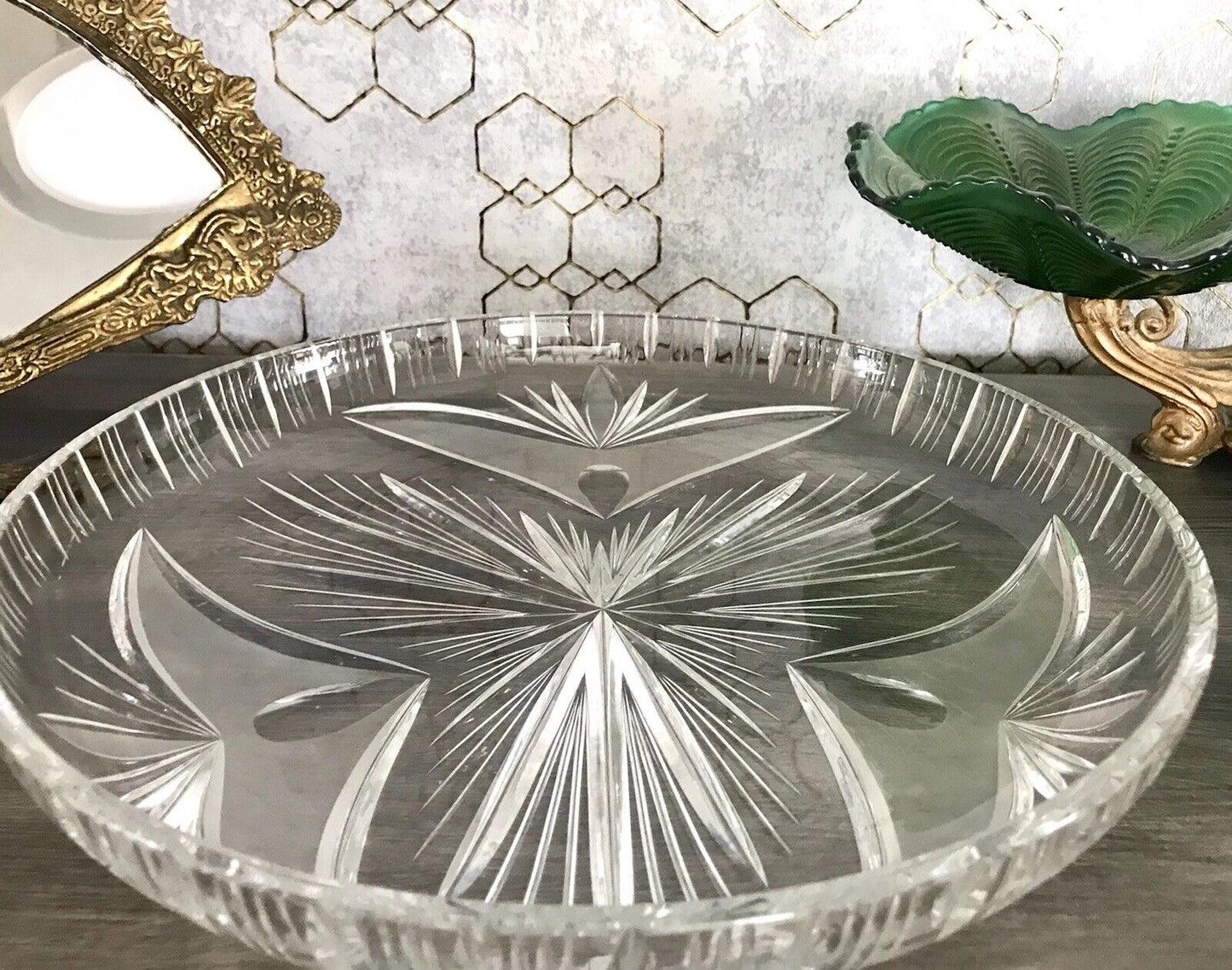 Vintage Bleikristall Schale Glasschale Kristallglas Glas Schliff EDEL wundervoll