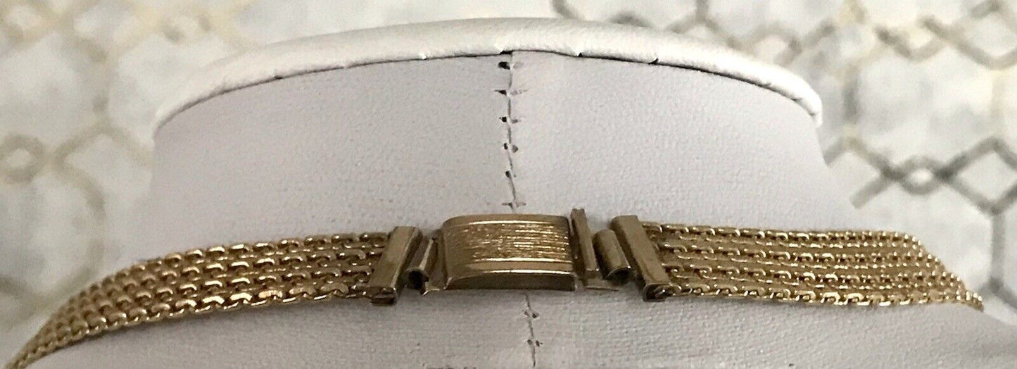 Vintage 60er MP Collier Halskette Amerik. Doublè gold Choker Statement SCHÖN