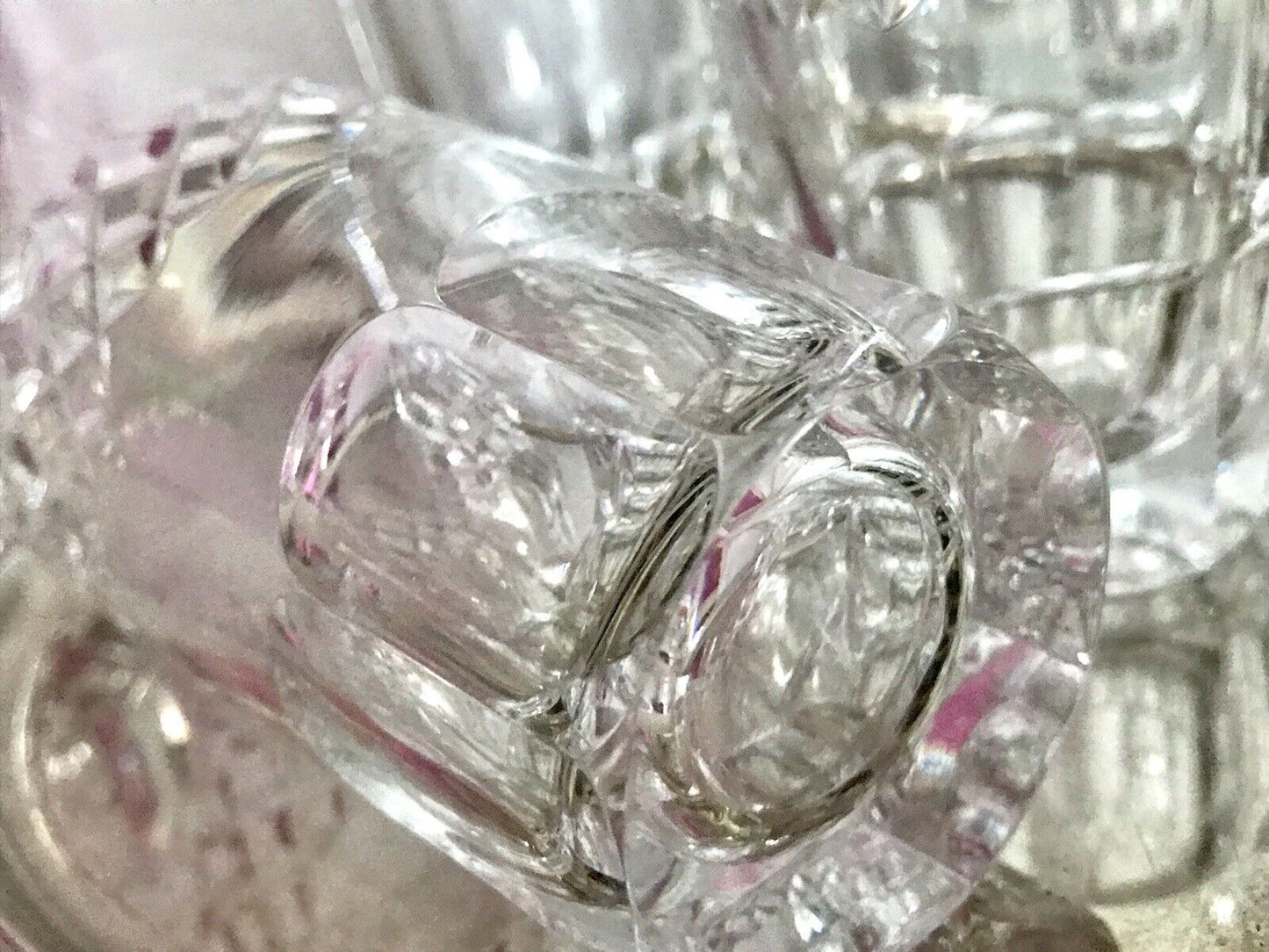 Vintage SEHR EDEL 6x Wassergläser Gläser Becher Kristallglas schön kantiger Fuß