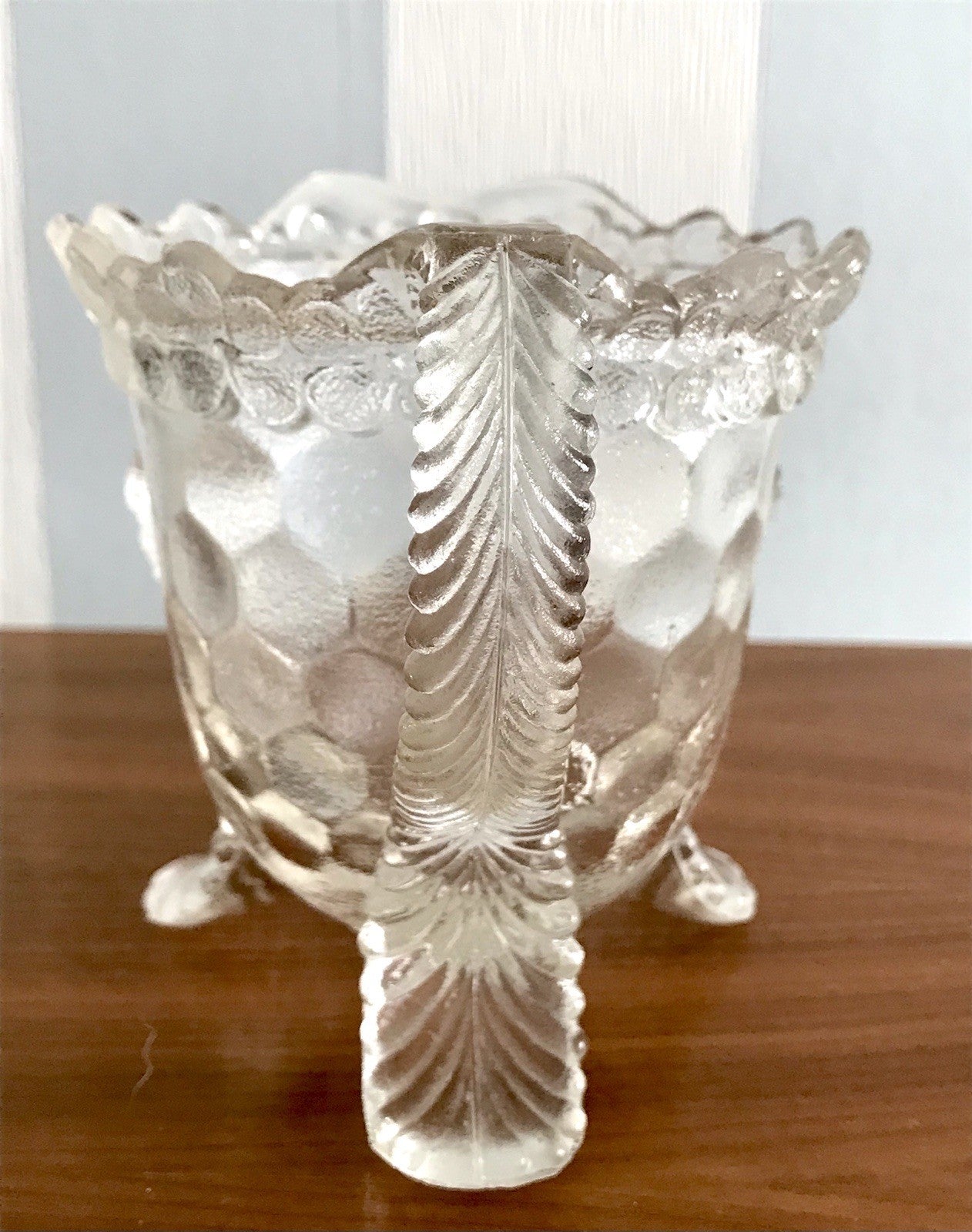 Antik Pressglas Sahnegießer Milchkännchen Kännchen Glas selten ungewöhnlich WOW