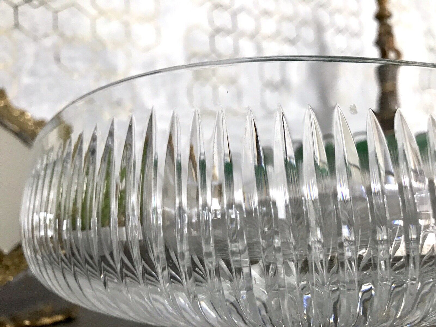 Vintage EDEL Bleikristall Schale Glasschale Kristallglas Glas Groß Schliff