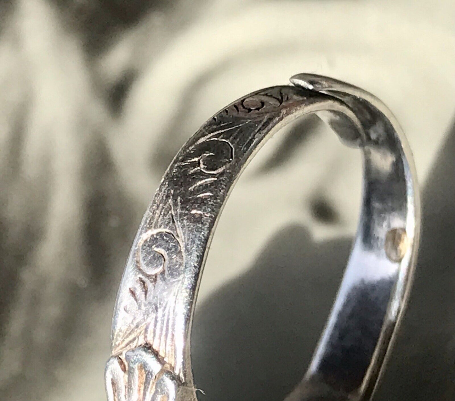Antik England Jugendstil Edel DAMEN RING 925 Silber Jaspis Birmingham AH