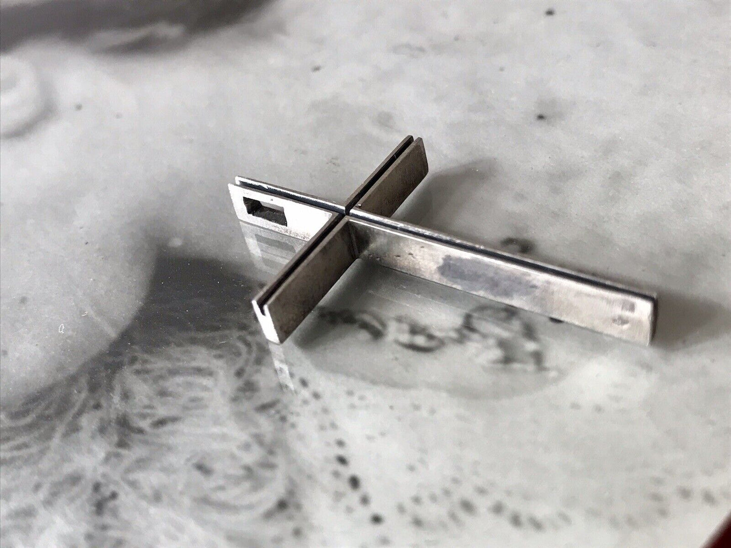 alt schöne Form Silber Kreuz Anhänger Kettenanhänger
