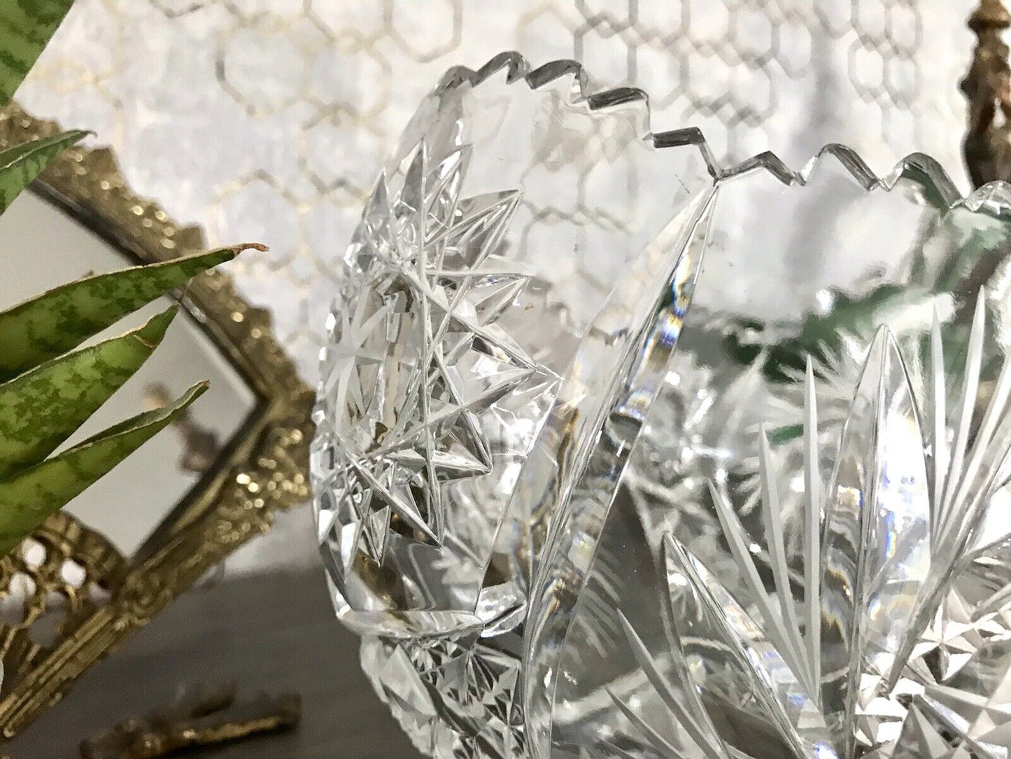 Groß EDEL Bleikristall Schale Glasschale Jardiniere Kristallglas Glas Böhmen