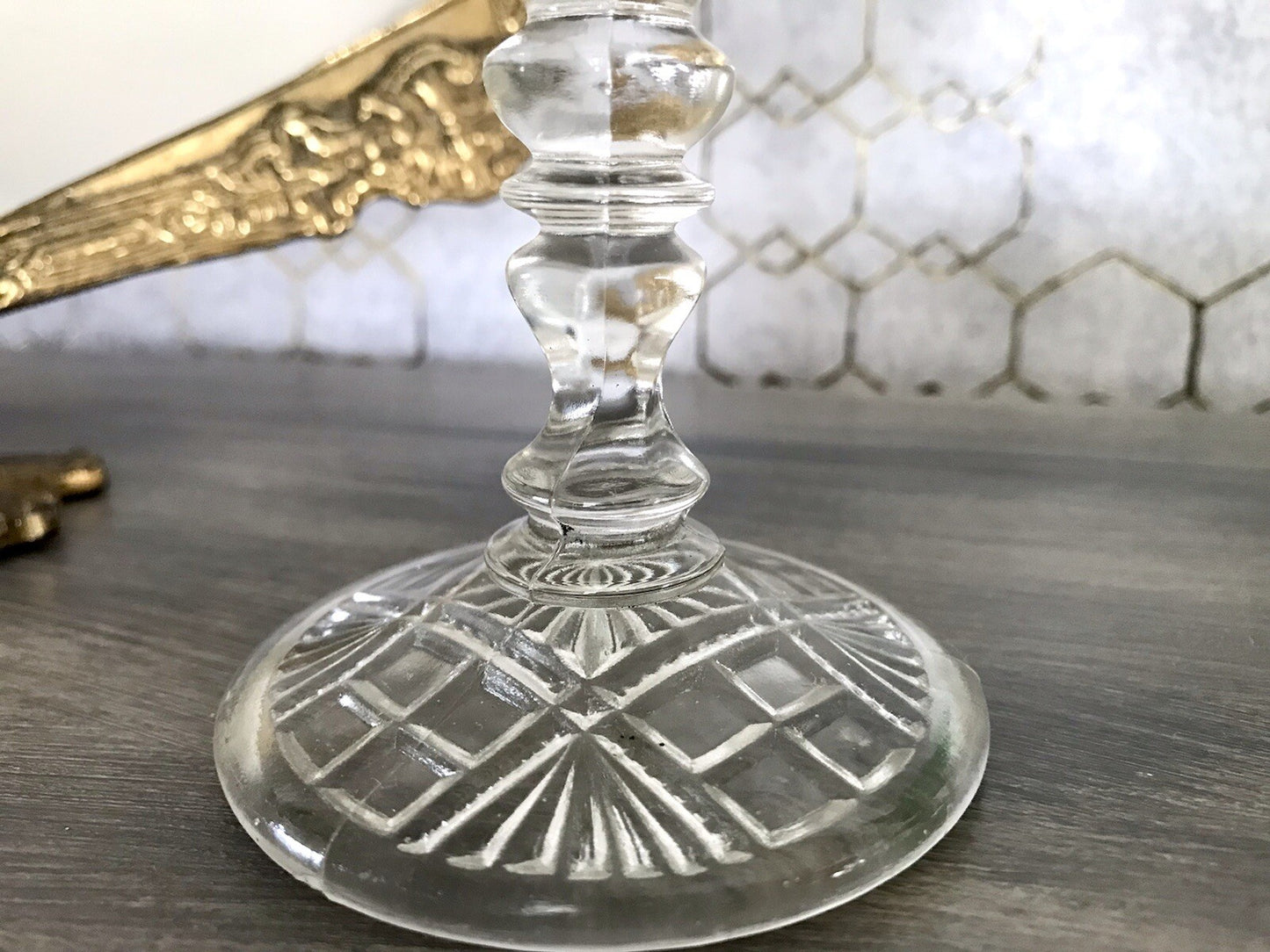 Antik Jugendstil Art Déco Pressglas Glas Fußschale Schale Zuckerschale