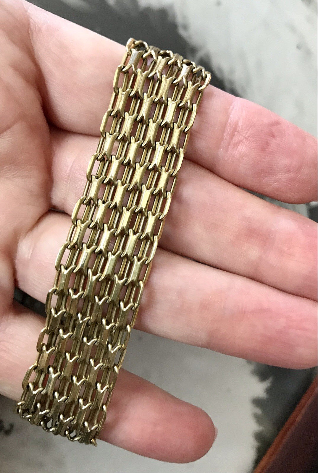 Vintage Teppicharmband Armband vergoldet Amerik. Doublè