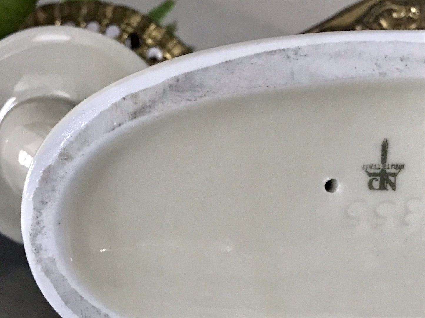 Antik Art Déco Porzellan Kerzenleuchter Neu-Tettau Edel Elfenbein