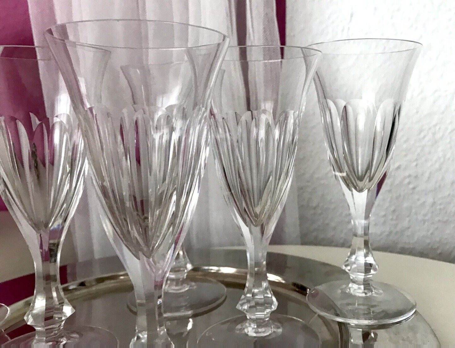 Vintage EDEL 6 Sektflöten Champagnerflöten Gläser Kristallglas Bleikristall WOW
