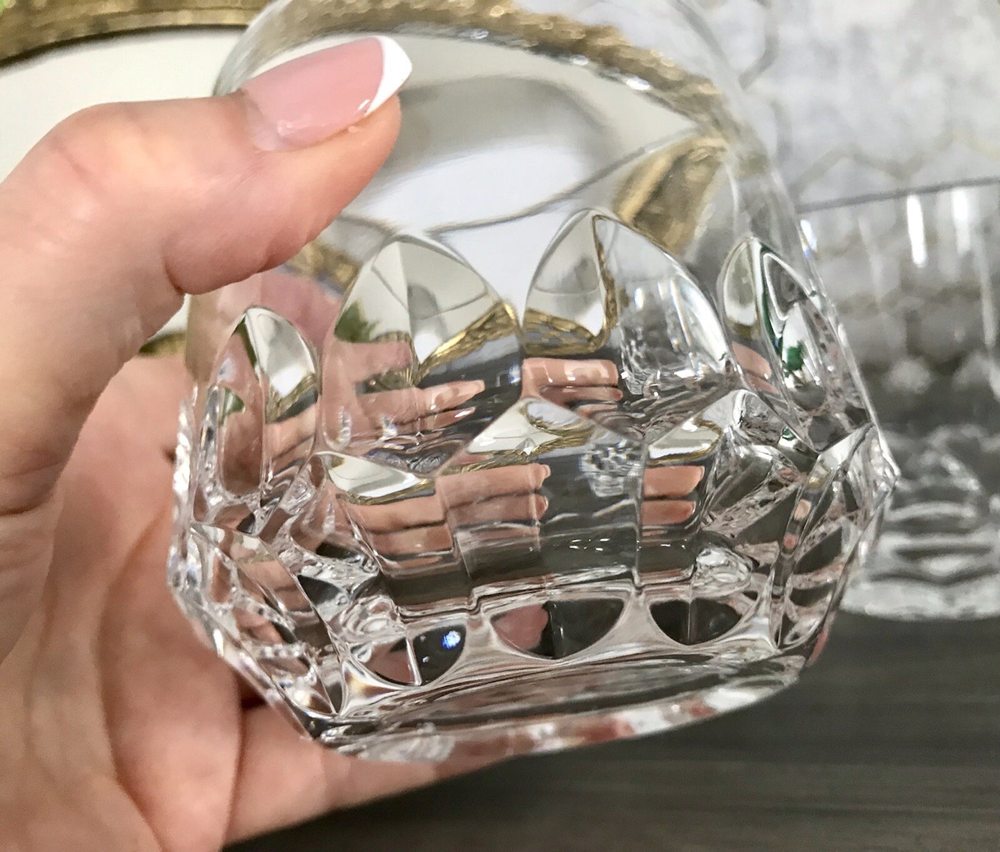 Vintage Edel 3x Whisky Gläser Kristallglas Peill & Putzler Bleikristall