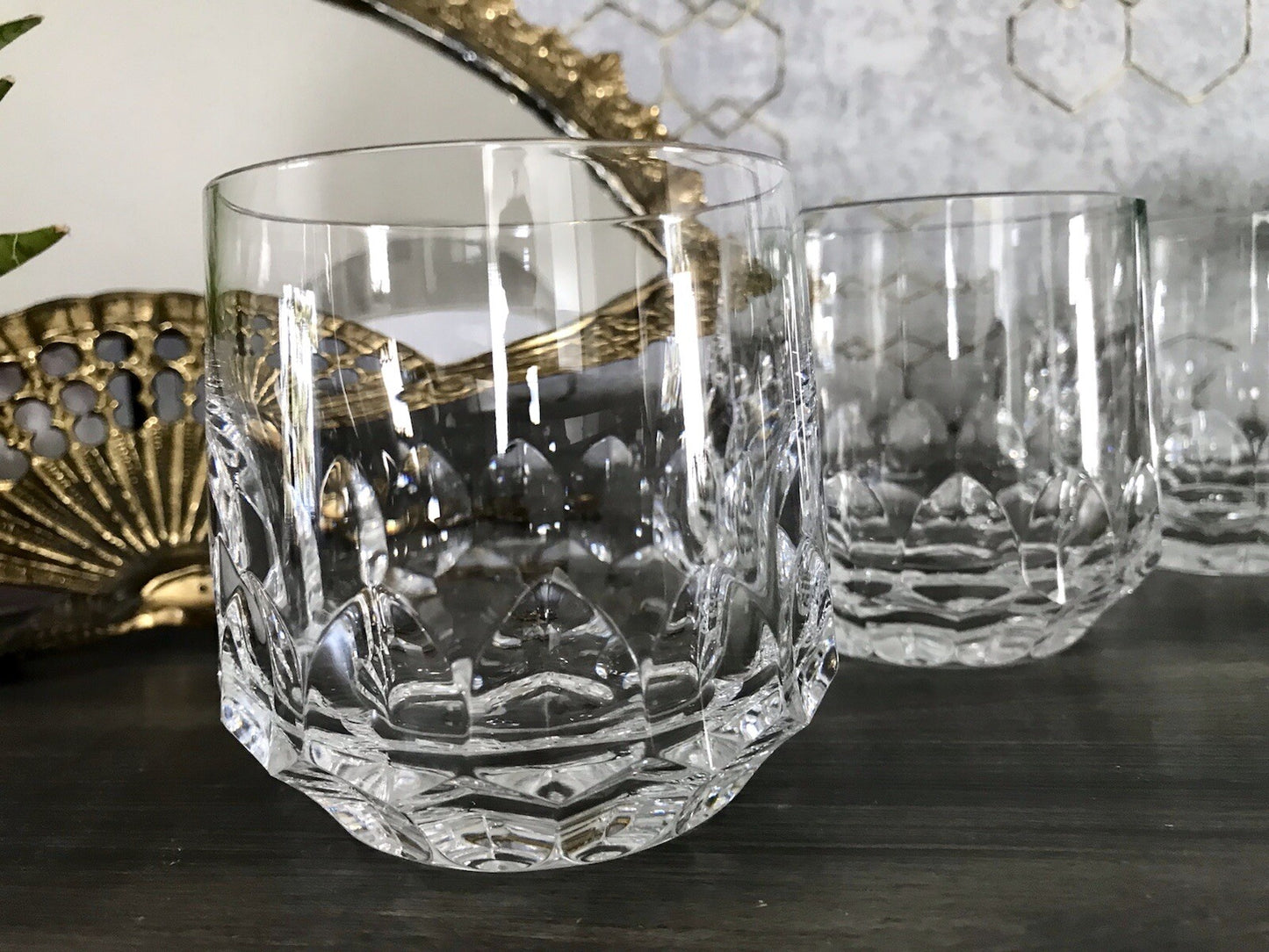 Vintage Edel 3x Whisky Gläser Kristallglas Peill & Putzler Bleikristall