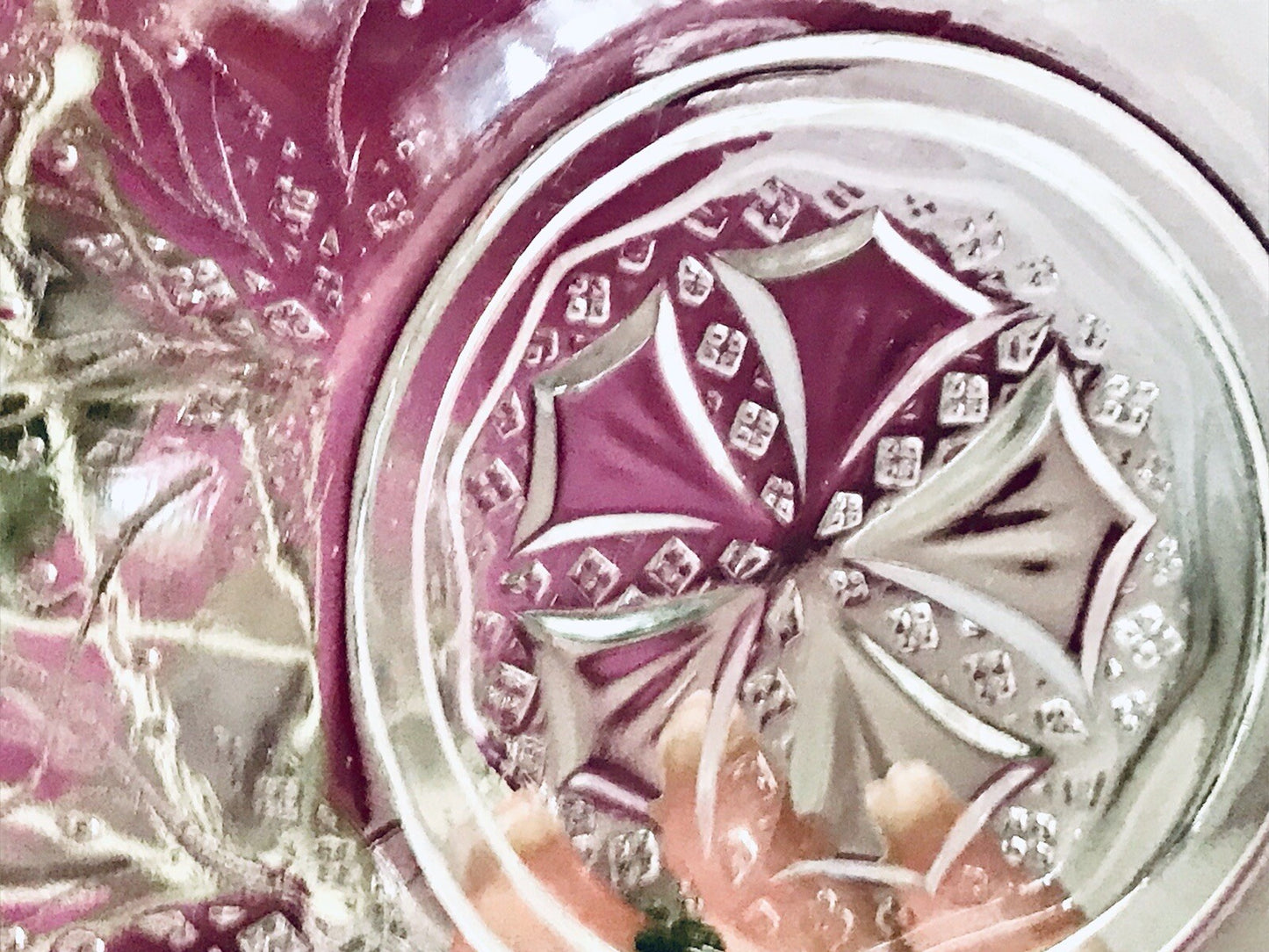 Antik Jugendstil gewellter Serviettenrand Pressglas Schale Glas so schön!