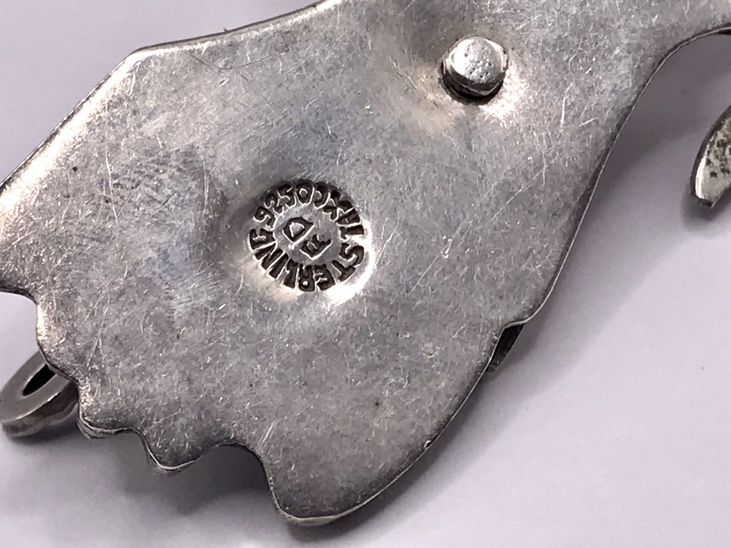Vintage Azteken Kopf Ethno Maya Anhänger Kettenanhänger Silber