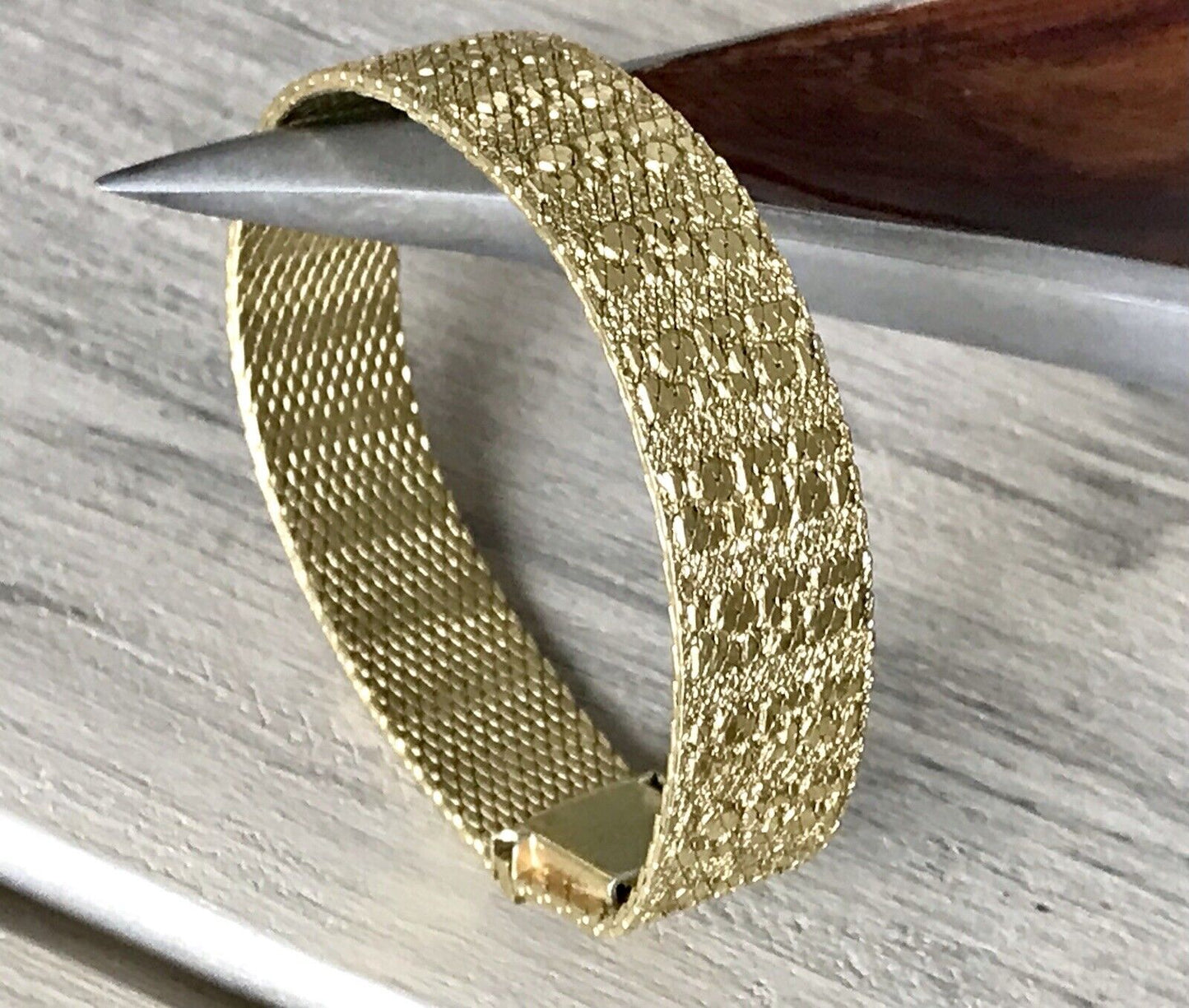 Vintage wunderschönes Teppicharmband Armband vergoldet Amer. Doublè Andreas Daub