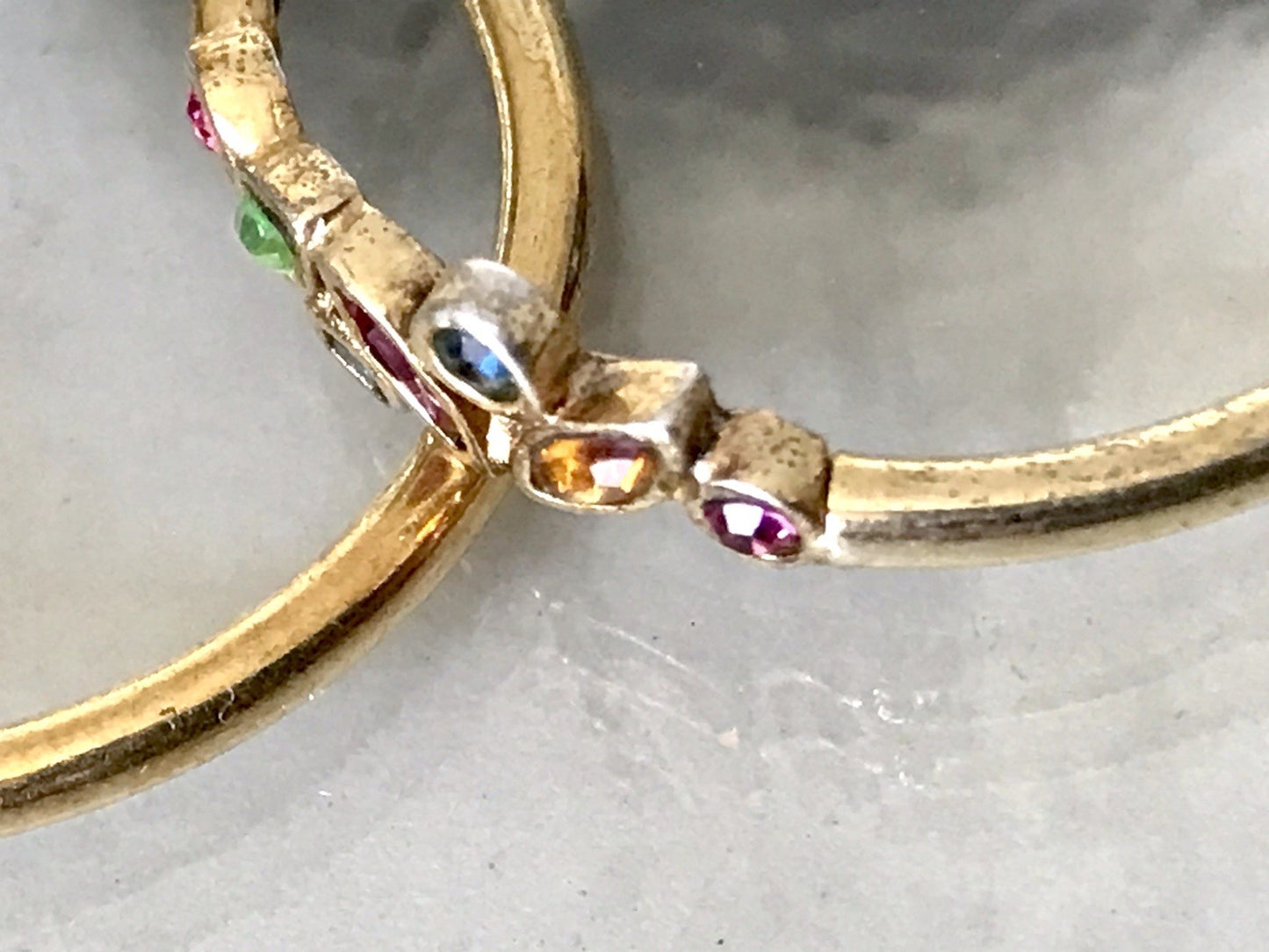 Creole Ohrringe Ohrstecker DAMEN Silber vergoldet gold Vintage Stil Edelsteine?