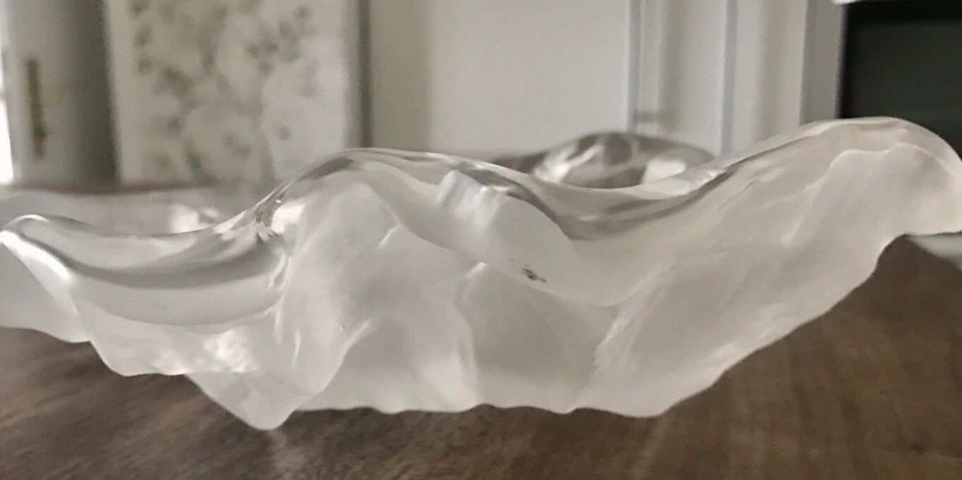 Edel 70‘s Vintage Designer Glas Schale Kristallglas Jolanda Prinsen Walther Glas