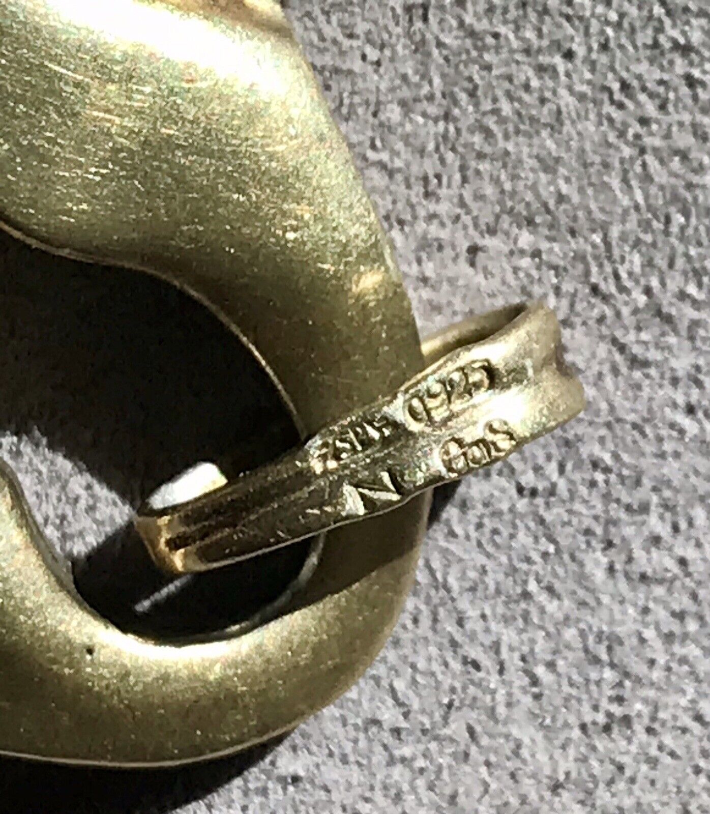 Vintage Edel groß Anhänger 925 Silber Super Design vergoldet hängender Panther