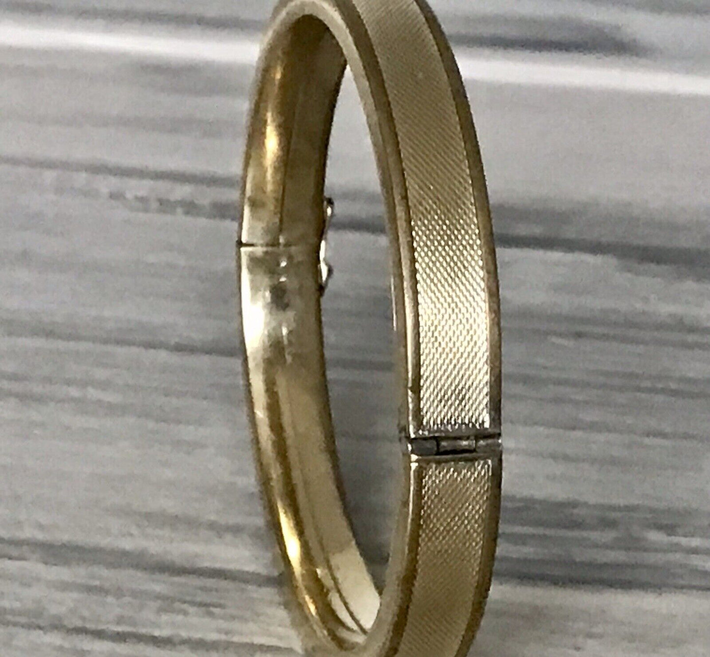 Antik Vintage SP Armband Armreif Klapp- Armspange Amerik. Doublè vergoldet gold