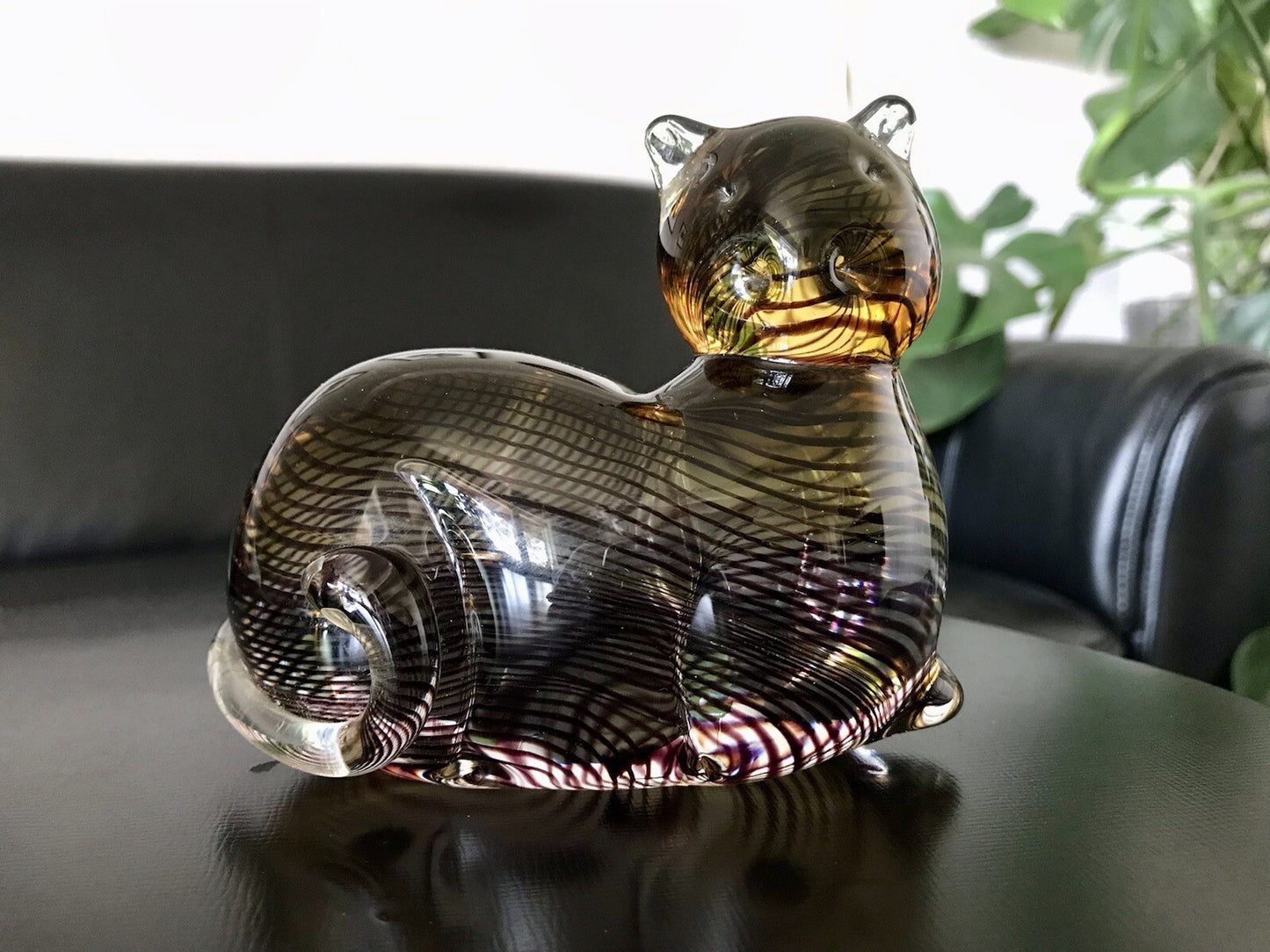 Vintage Murano? 60er Katze Figur Skulptur Briefbeschwerer Glas mundgeblasen