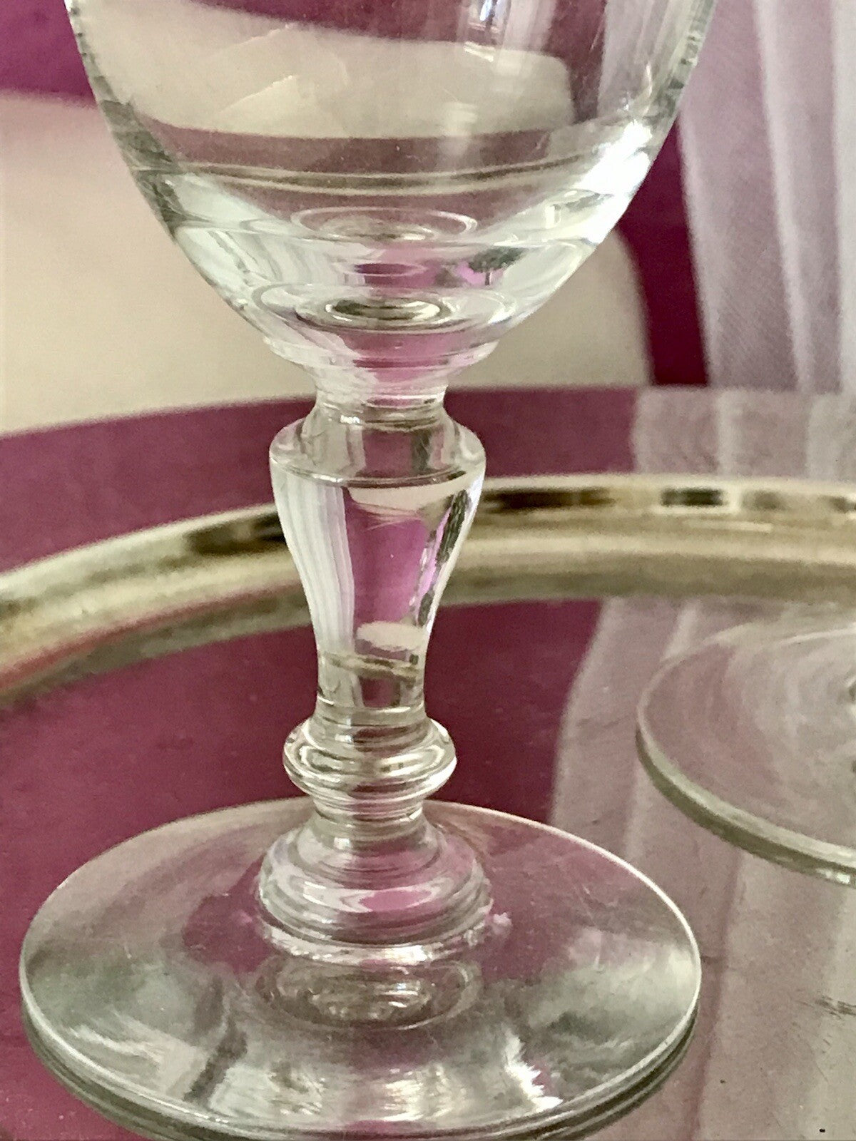 Konvolut Antik 3 Gläser Weinglas Sektglas Likörglas gerippt Ätzglas Jugendstil