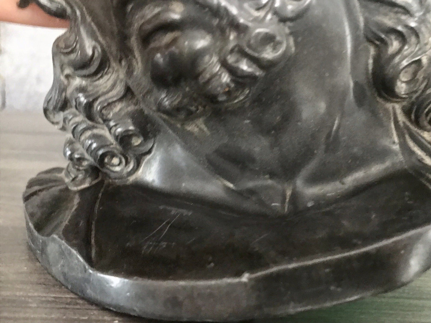 Antik Zinn? Relief Jesus Büste Dornkrone Figur Guss? schön
