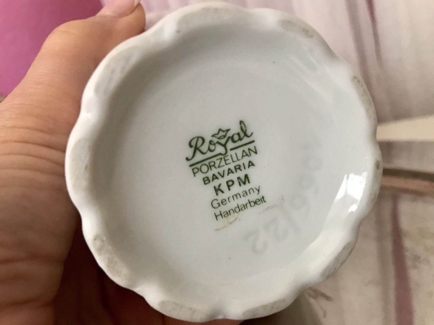 Vintage 60er Porzellan Vase KPM Bavaria weiß