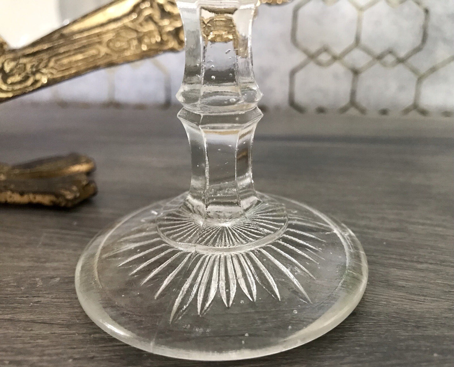 Antik Jugendstil Art Déco Pressglas Glas Fußschale Schale Zuckerschale