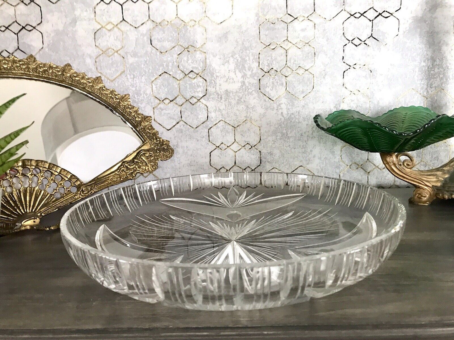 Vintage Bleikristall Schale Glasschale Kristallglas Glas Schliff EDEL wundervoll