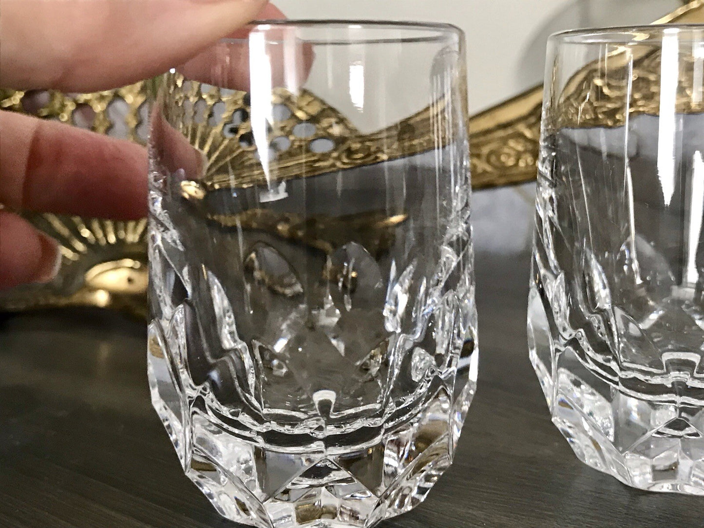Vintage Edel 3x Schnapsgläser Gläser Kristallglas Peill & Putzler Bleikristall