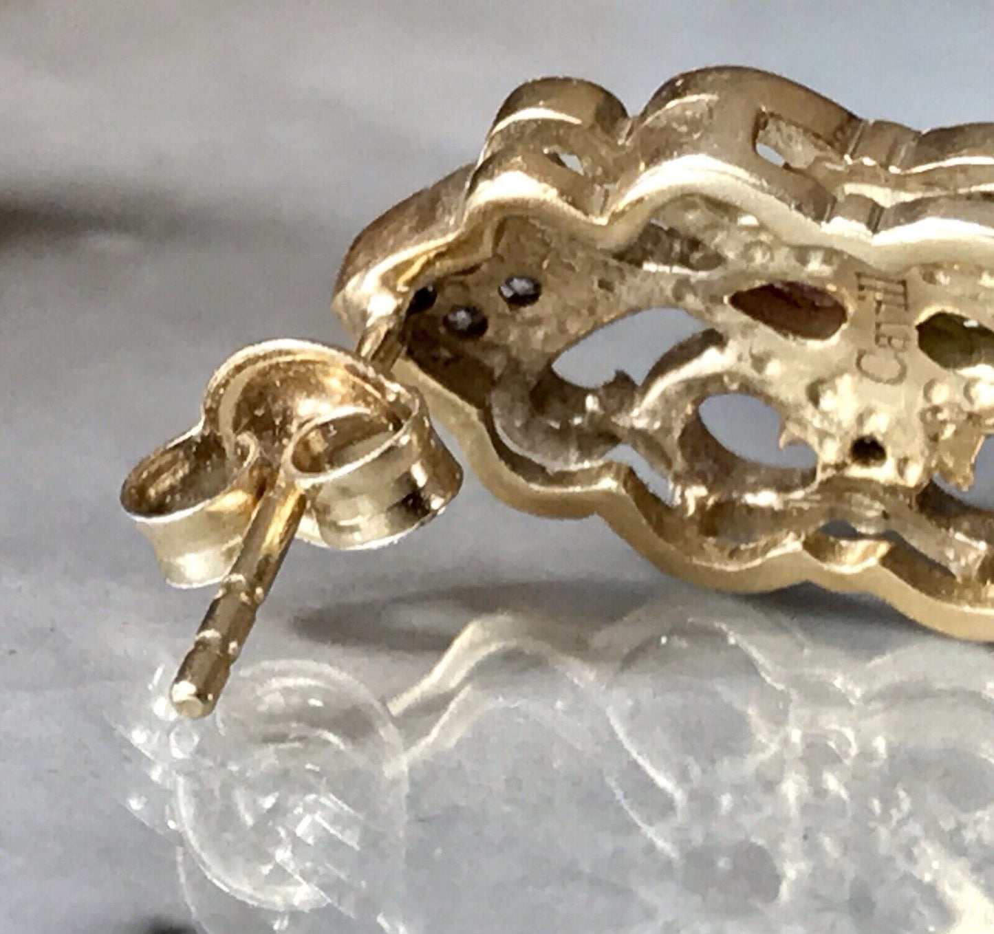 Cavill Ohrringe Ohrstecker DAMEN Silber vergoldet gold Vintage Stil Edelsteine