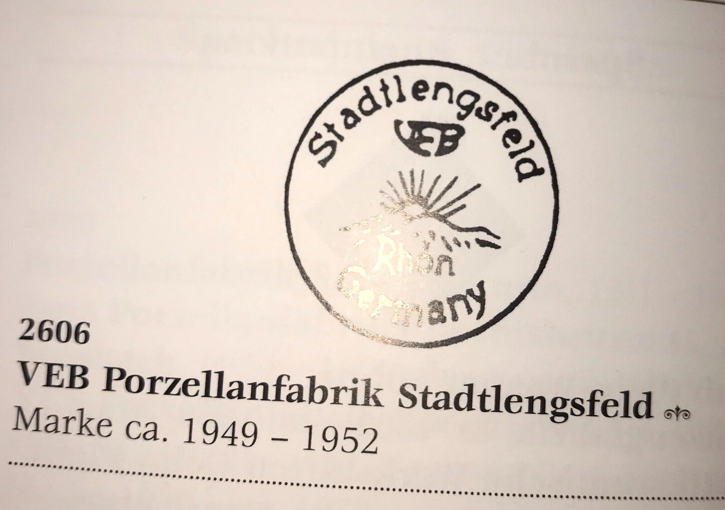 Antik spätes Art Déco Porzellan Kaffeeservice Stadtlengsfeld Rhön 1949-52