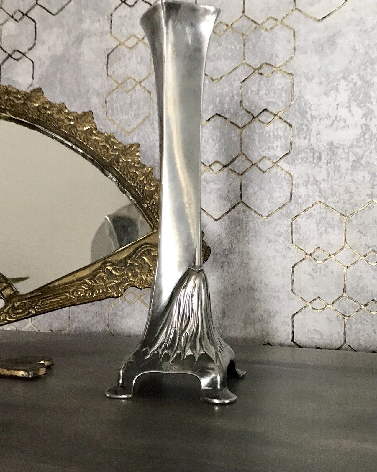 Antik Edel Jugendstil Argentor Wien Kerzenleuchter ? Vase? versilbert